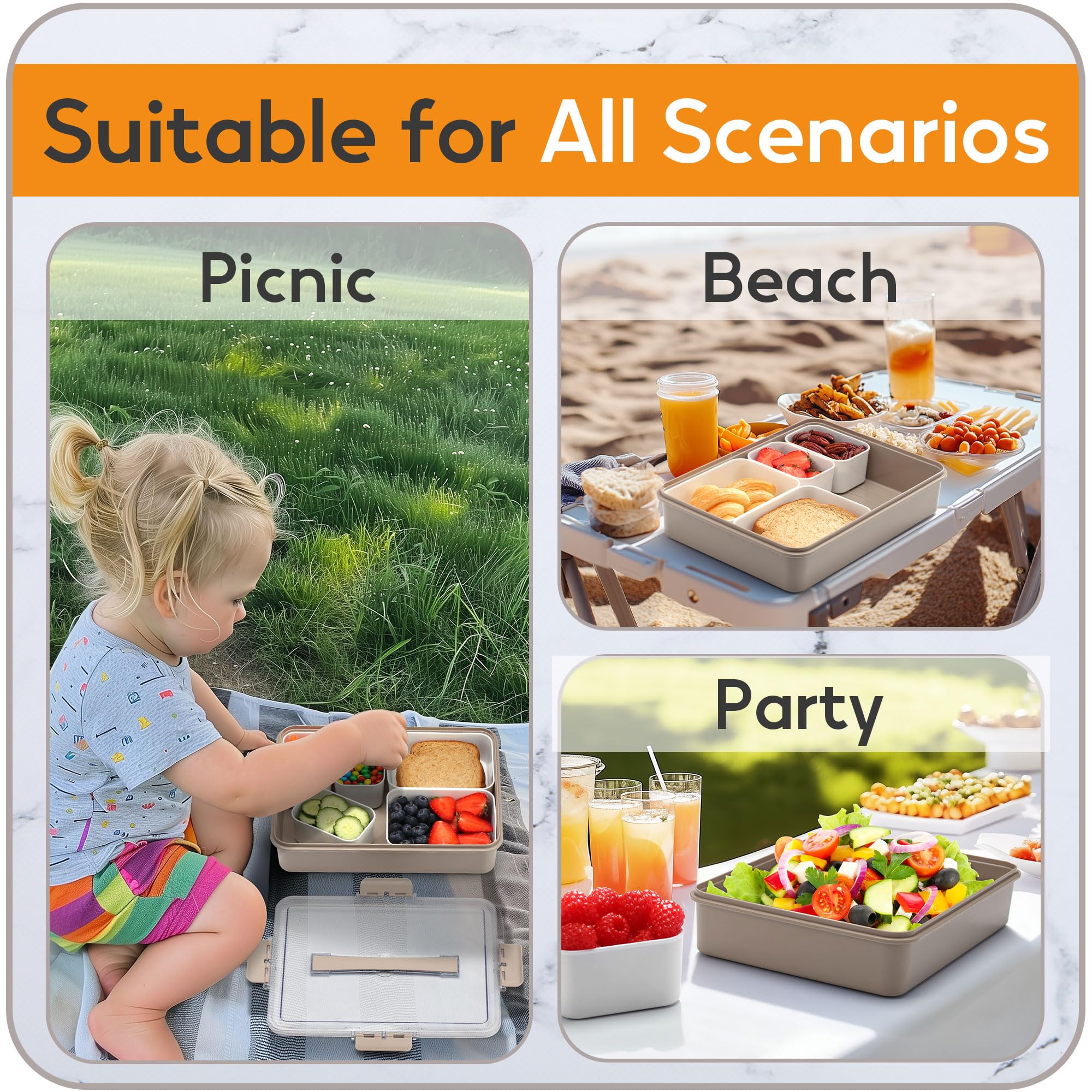 Sunhanny Snackle Box portable handle makes carrying easy