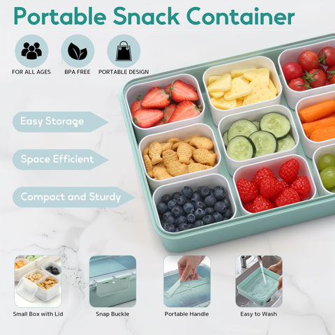 Sunhanny Snackle Box shown with four secure latches for travel.