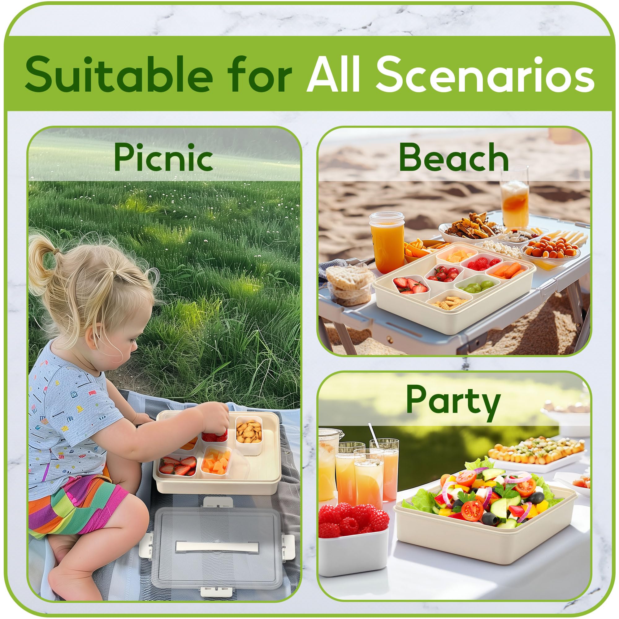 Sunhanny Snackle Box compact design saves space in bags and cupboards