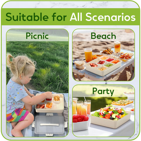 Sunhanny Snackle Box compact design saves space in bags and cupboards
