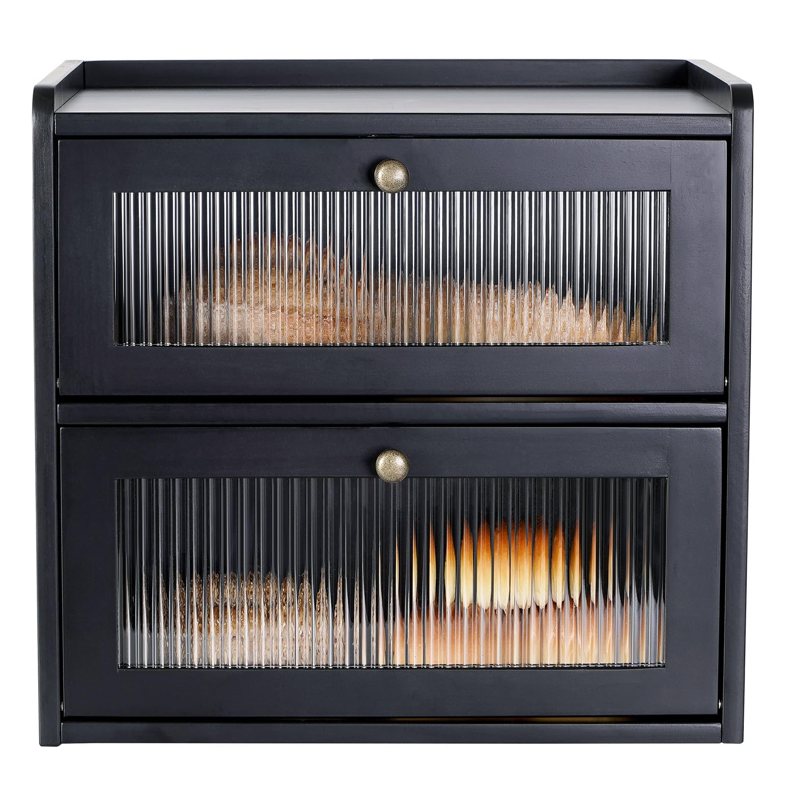 Sunhoo bread box with acrylic window reveals contents and preserves freshness