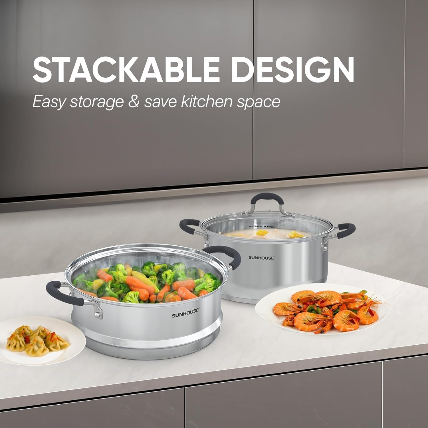 Sunhouse oven-safe up to 500°F for finishing touches on dishes.