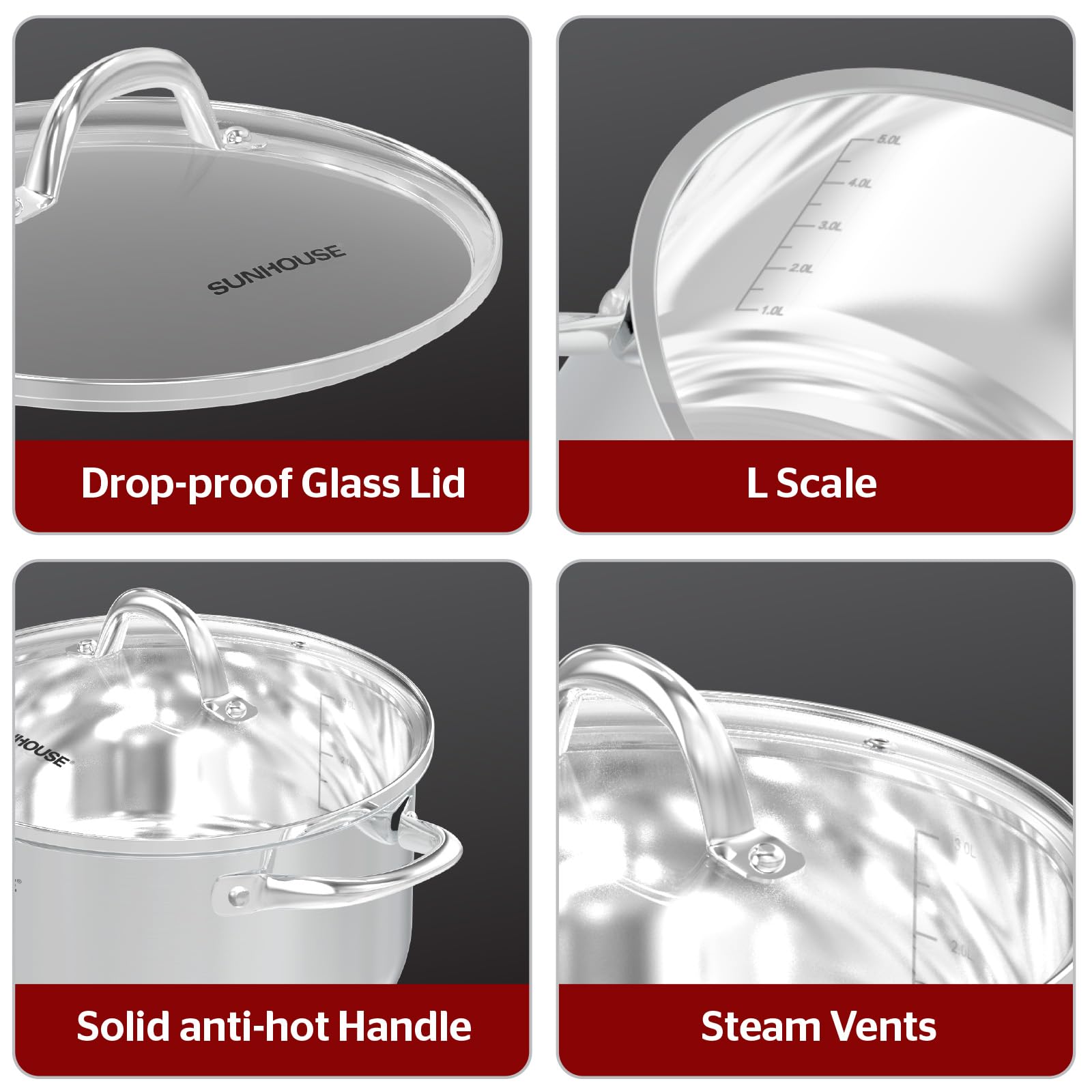 Sunhouse stock pot ideal for batch cooking and canning