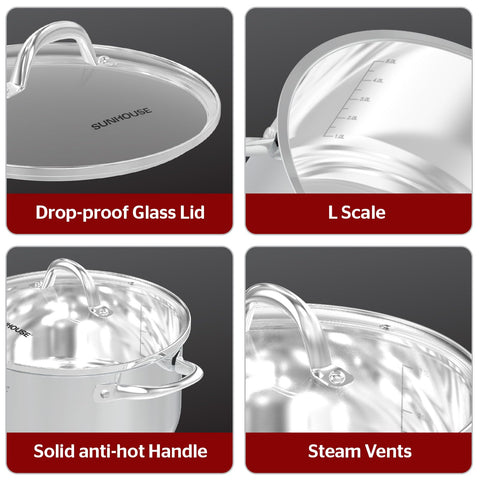 Sunhouse stock pot ideal for batch cooking and canning