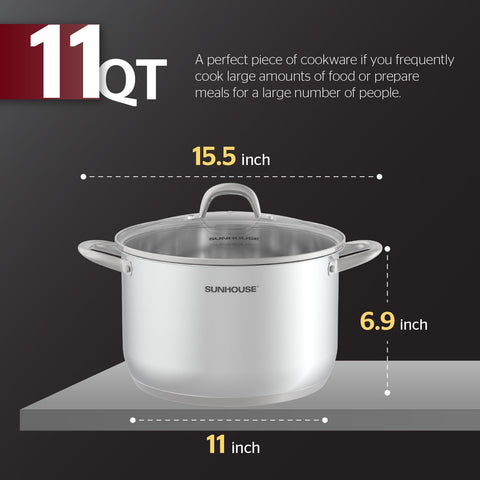 Sunhouse stock pot dishwasher-safe for quick cleanup after canning