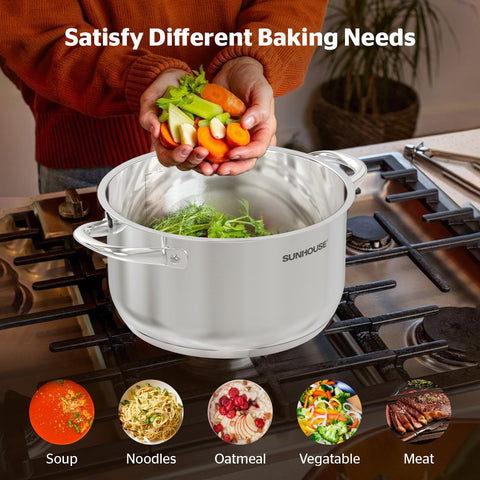 Sunhouse stock pot in oven finishing for flavorful meals