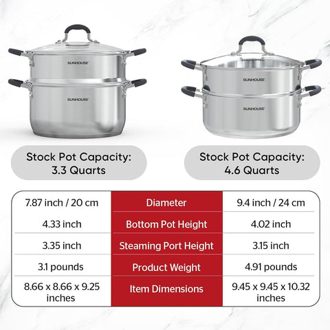 Sunhouse stockpot batch cooking-ready design for canning and large batches