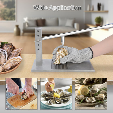 Suninlife G-clamp supports stable, mess-free oyster shucking.