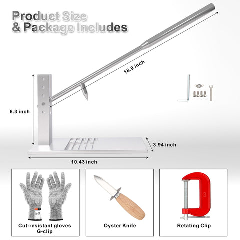 Suninlife oyster shucker groove design securely grips oysters of varying sizes.