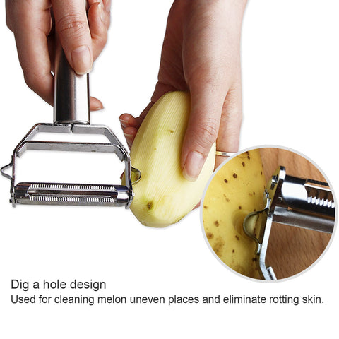 SUNKUKA carrot and potato prep tool in action for healthy meals.