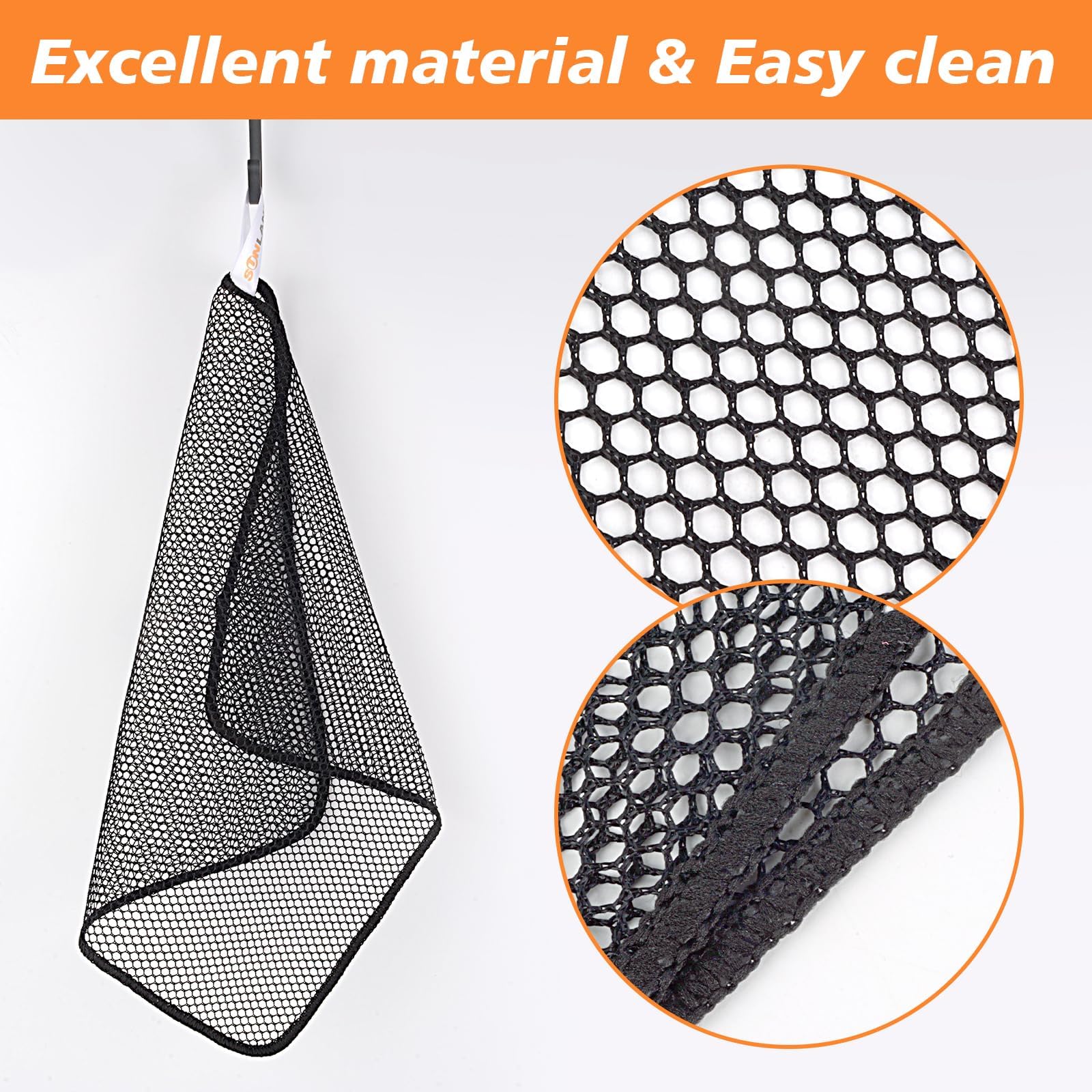 Sunland Netted Dish Cloths mesh close-up with large holes for easy water drainage.