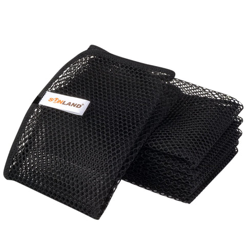 Sunland Netted Dish Cloths pack emphasizes odor-free, fast-drying kitchen cleaning options.