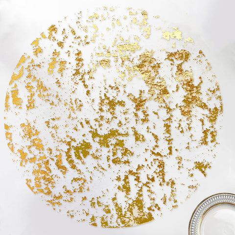 Sunlunckystar gold round placemats 13 inch elevate tables with disposable convenience.