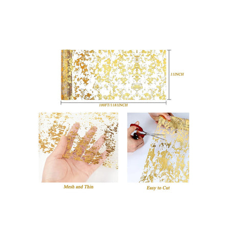 Sunlunckystar gold table runner showing reversible gold and silver sides