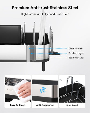 Sunly adjustable plate rack to fit various plate sizes.