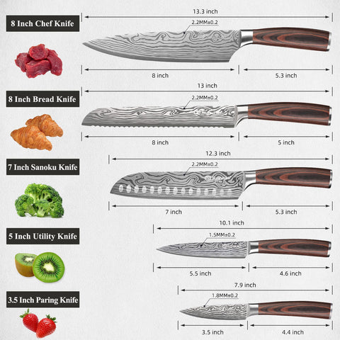 Sunnecko 5-inch utility knife for versatile kitchen tasks with strong control.