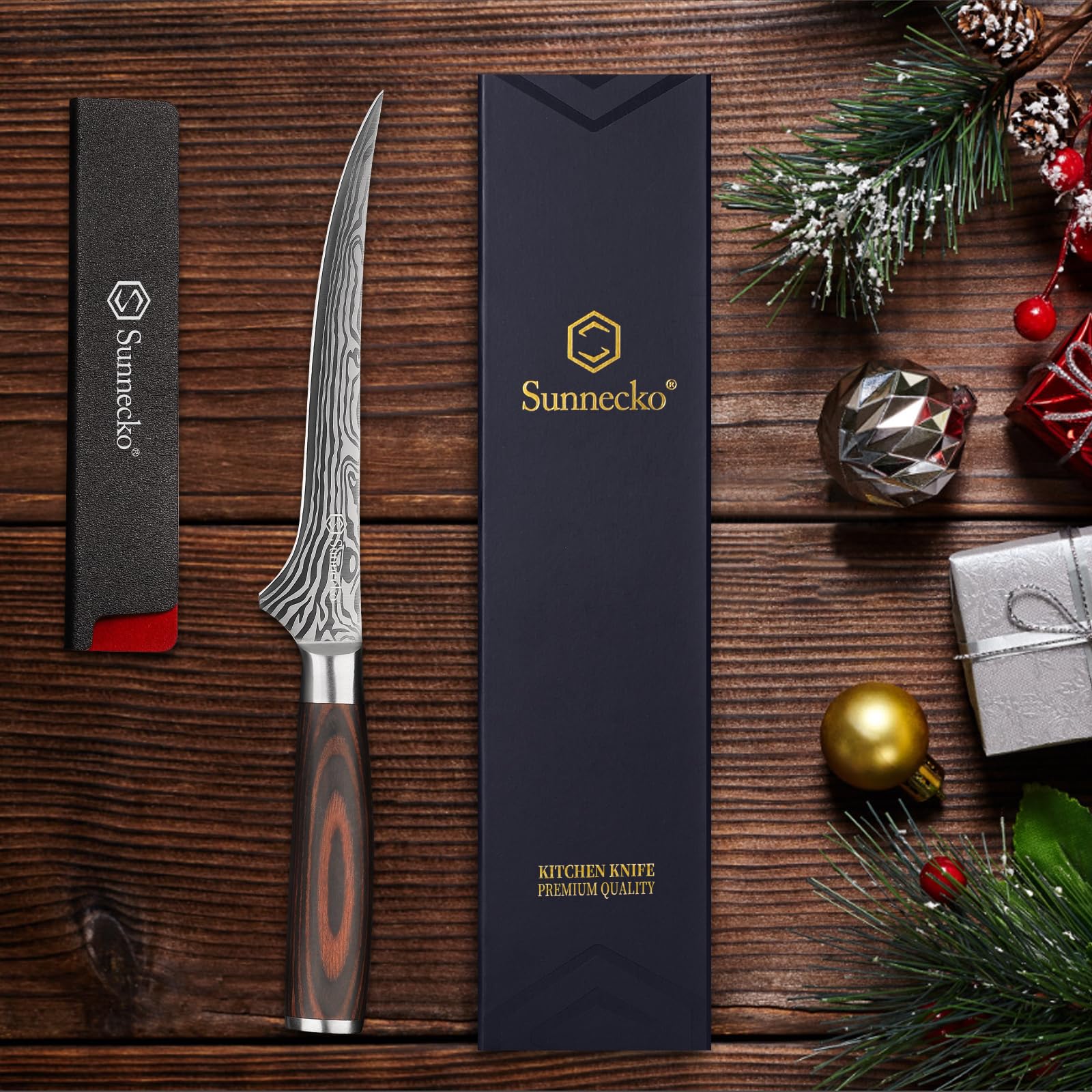 Sunnecko boning knife gift-ready packaging for cooks