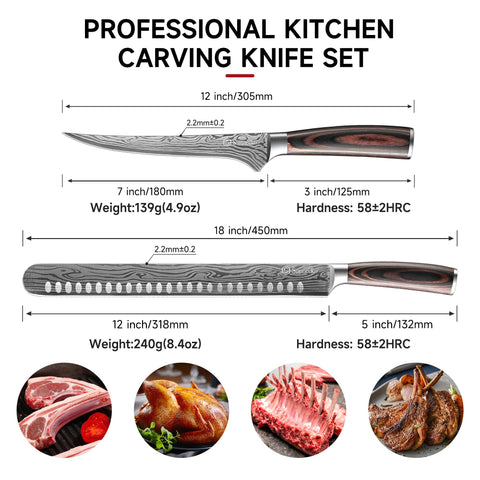 Sunnecko carving knife set gift box showcases premium design for culinary gifts.