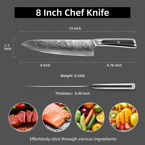 Sunnecko ergonomic full-tang handle shown for comfortable, balanced control during prep.