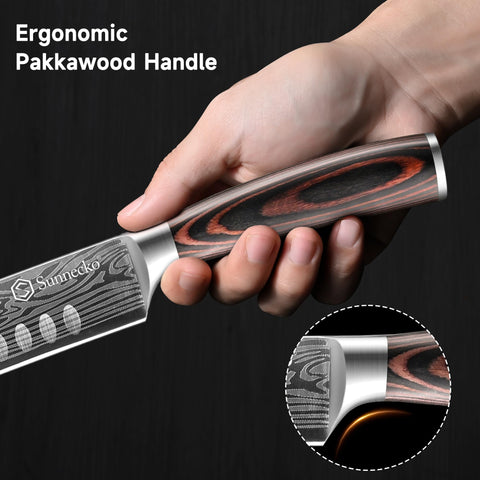 Sunnecko high-carbon stainless steel construction resists rust and stains.