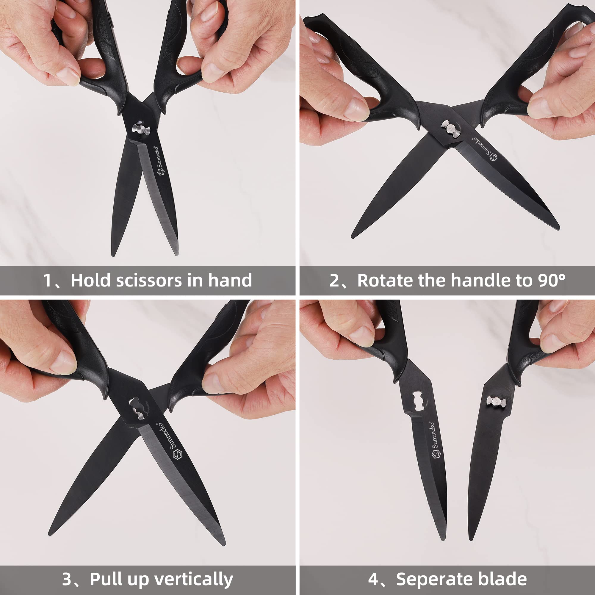 Sunnecko ergonomic non-slip handle reduces fatigue during use