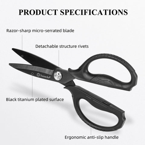 Sunnecko titanium-coated scissors offer durable, rust-resistant performance