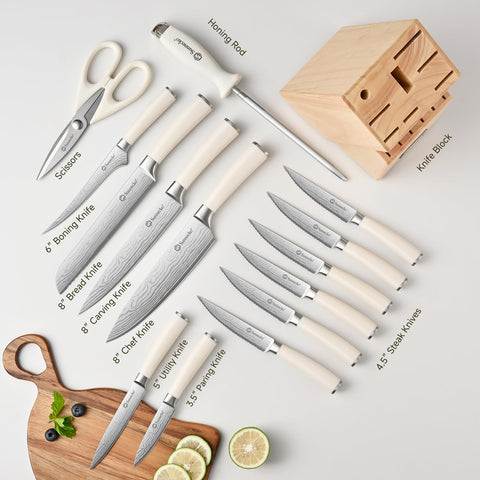 Sunnecko 6-inch boning knife for precise trimming.