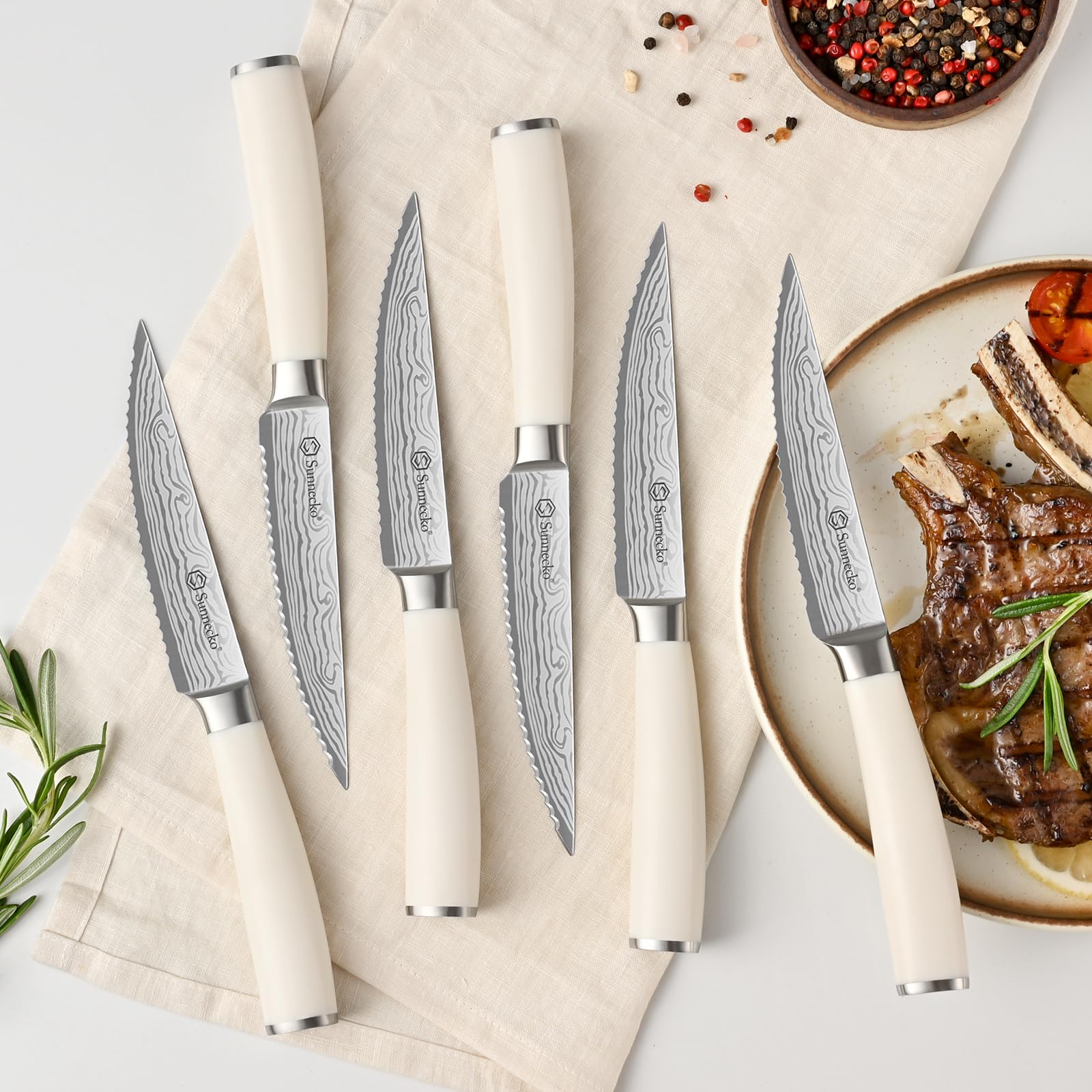 Sunnecko 3.5-inch paring knife for delicate fruit work.