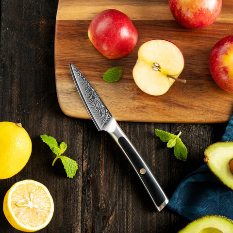 Sunnecko paring knife in hand slicing fruit with accuracy.