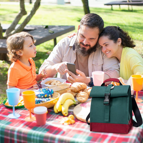 Sunny Bird easy-clean lunch bag, wipe-clean nylon exterior