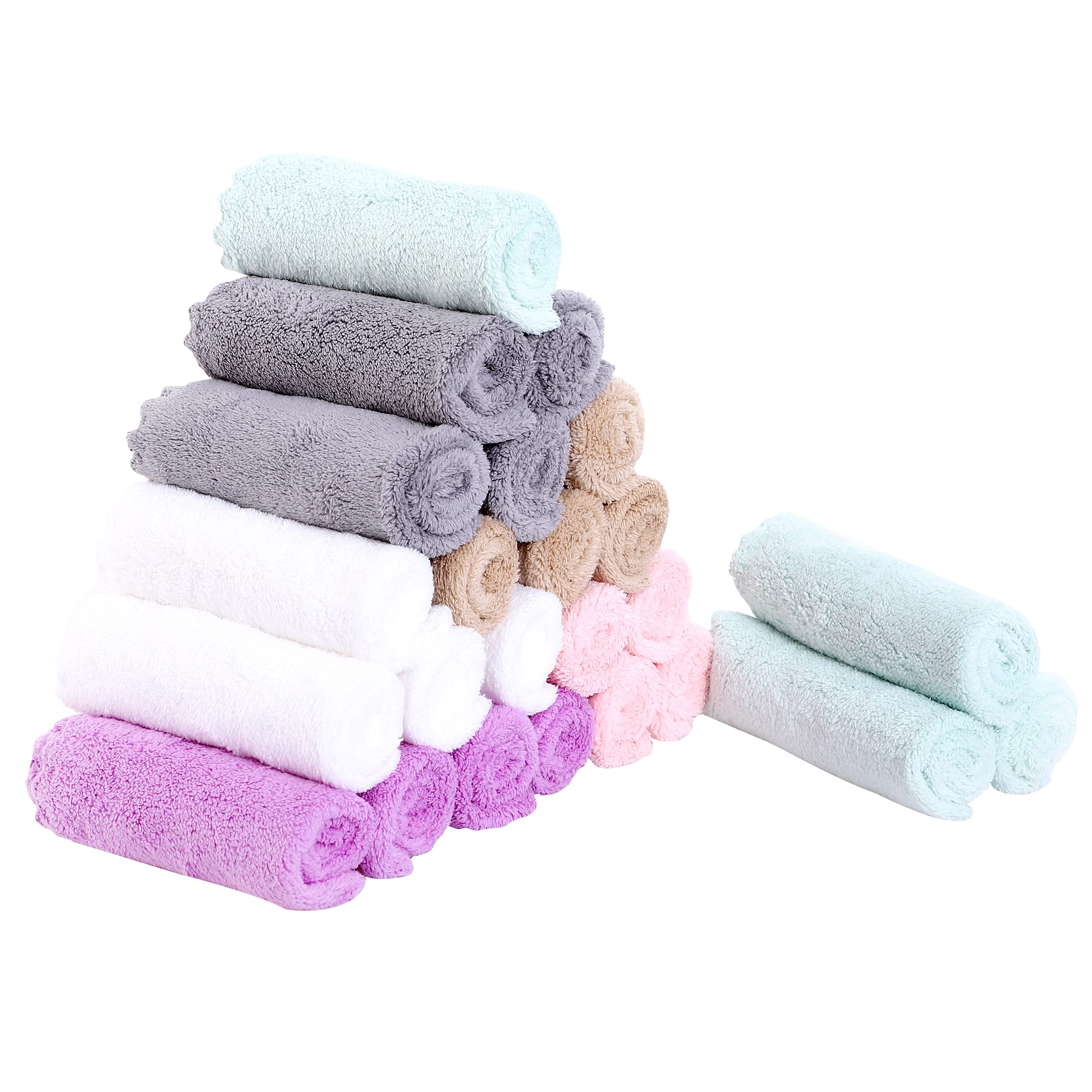 Sunny zzzZZ 24-pack dishcloths in a front stack for quick access.