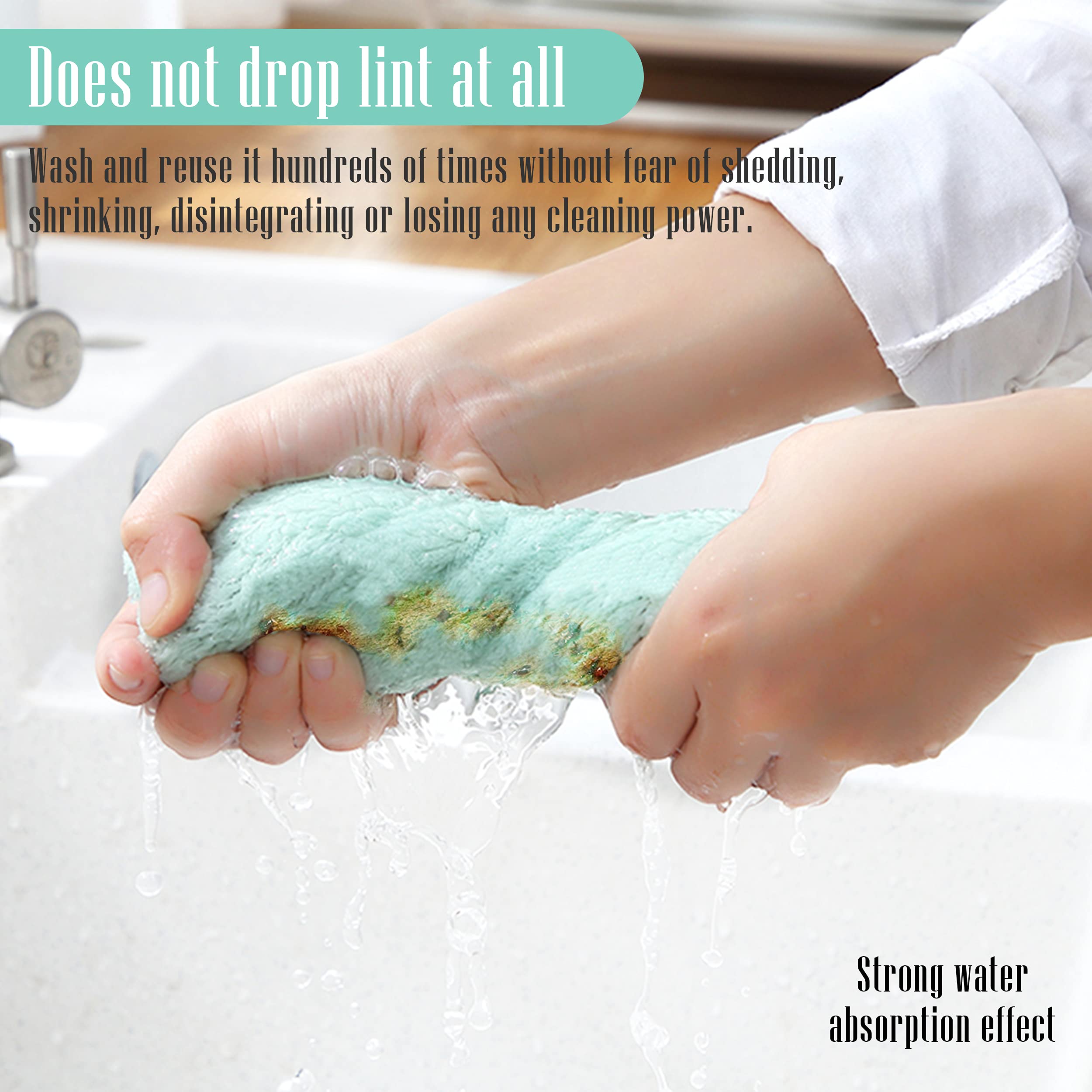 Sunny zzzZZ dishcloth being machine washed to illustrate reuse.