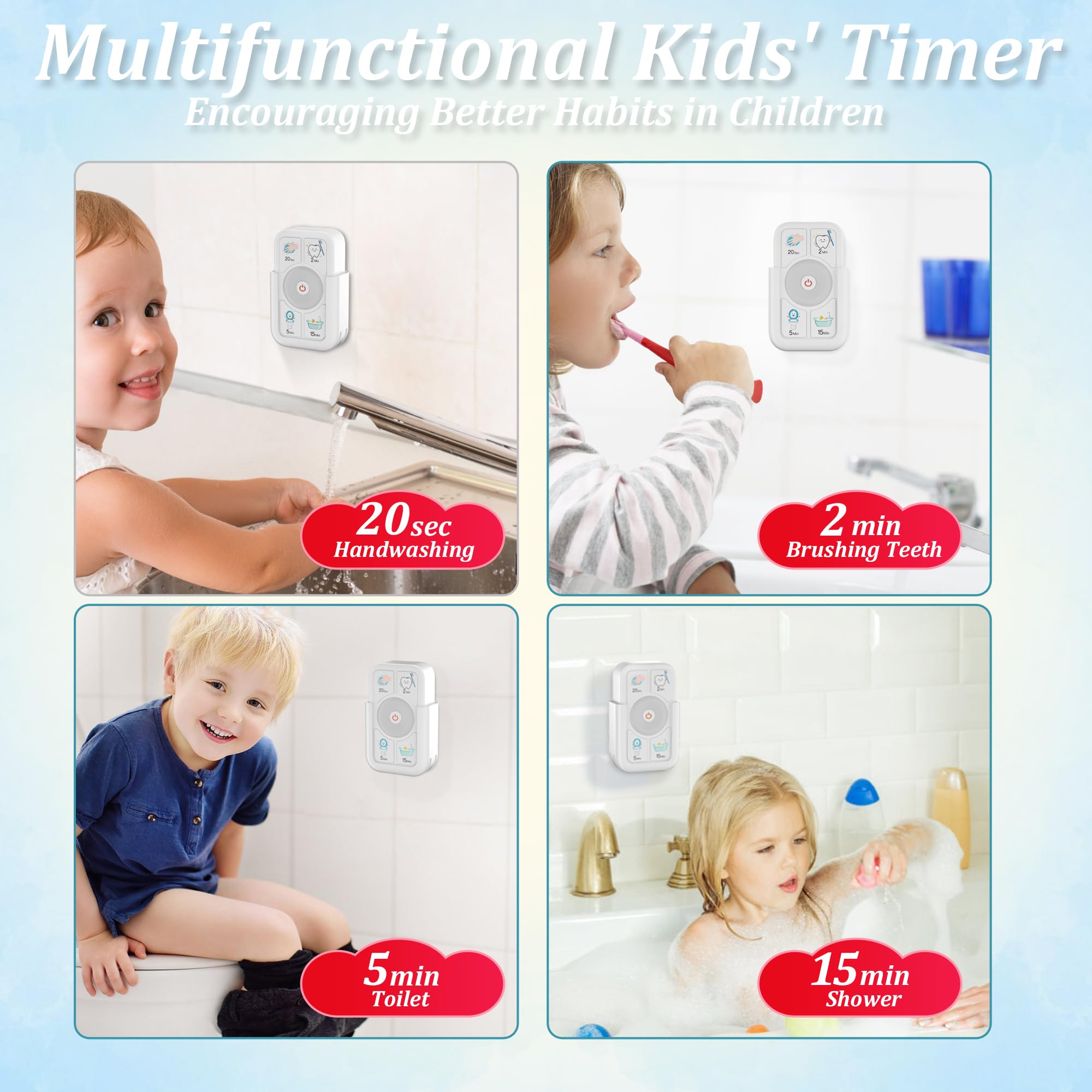 Sunnyload toilet timer 5min with toilet icon supports independent bathroom routines.