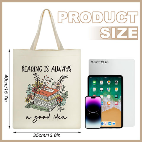 Sunnymove 12pc white book-lover tote set ideal for classrooms