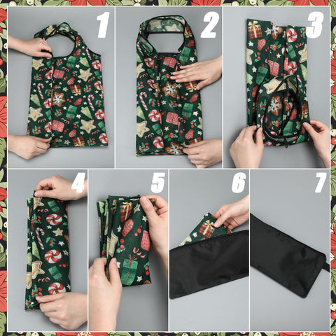 Sunnymove candy cane print tote for colorful, everyday shopping