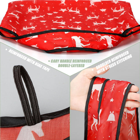 Sunnymove Christmas tree print bag for gifts and errands