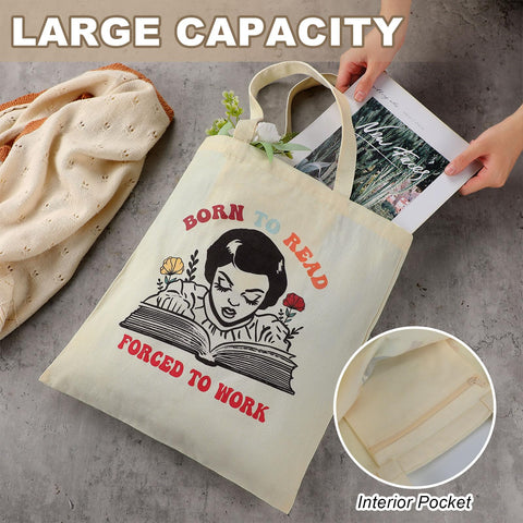 Sunnymove spacious tote fits multiple books and items
