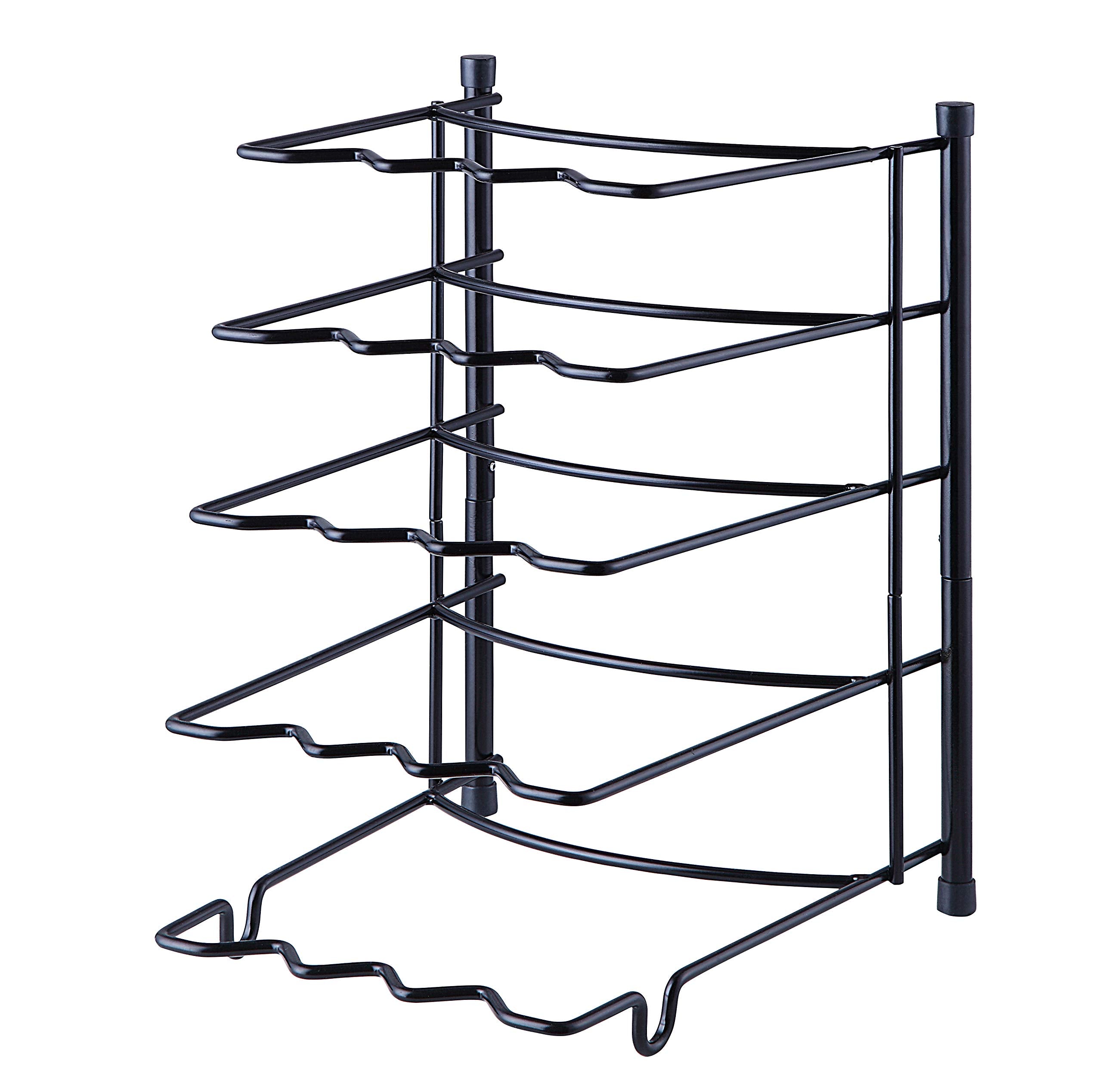 SunnyPoint high-capacity tiers hold multiple pans, including cast iron.