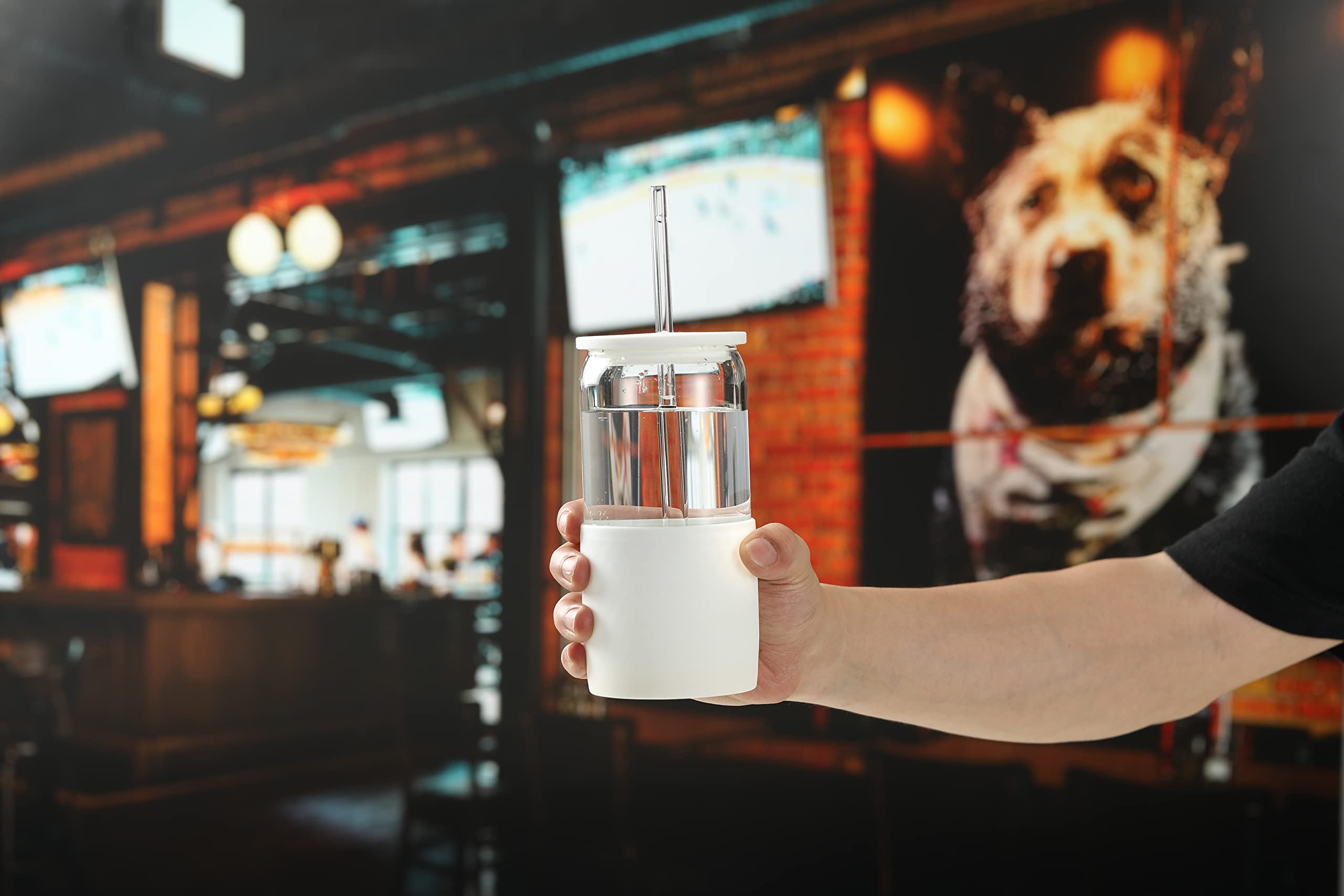 Sunseeke BPA-free glass tumbler, safe for daily cold beverages.