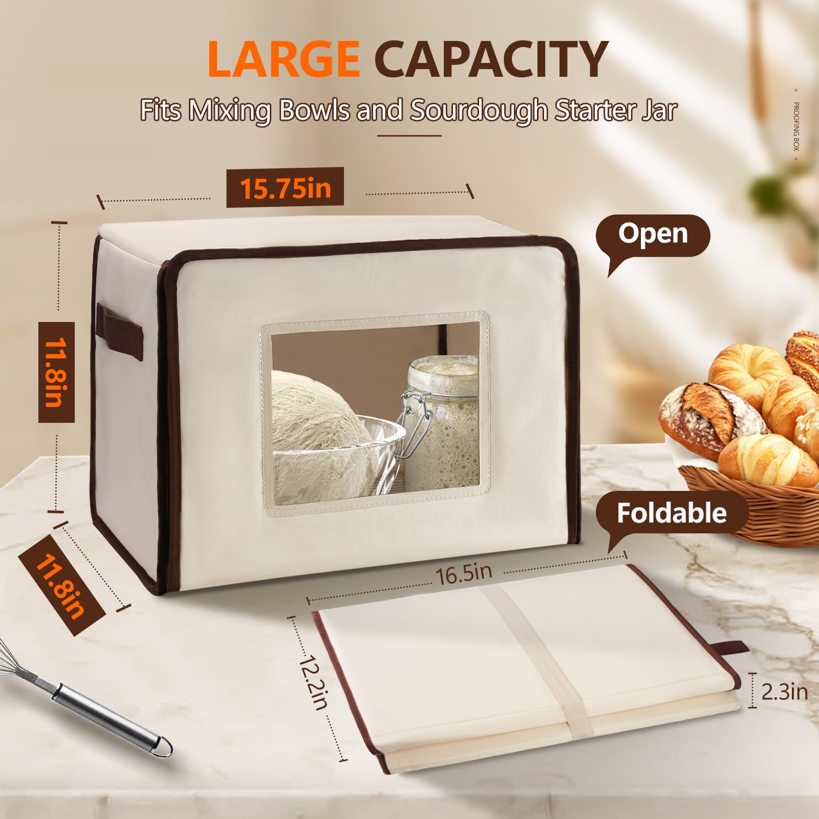 Suntee folding bread proofing box triple-sided heating for faster fermentation.