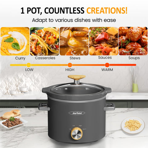 Sunvivi unit with three heating settings offers flexible cooking options.