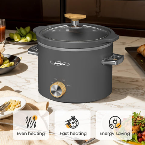 Sunvivi removable ceramic pot showcases easy cleanup and even heating.