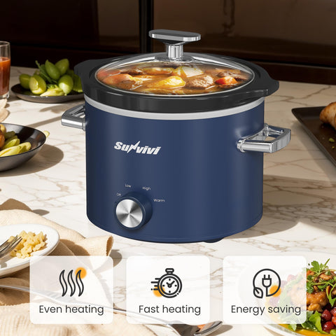 SUNVIVI removable ceramic pot highlights easy cleaning and versatile meals.