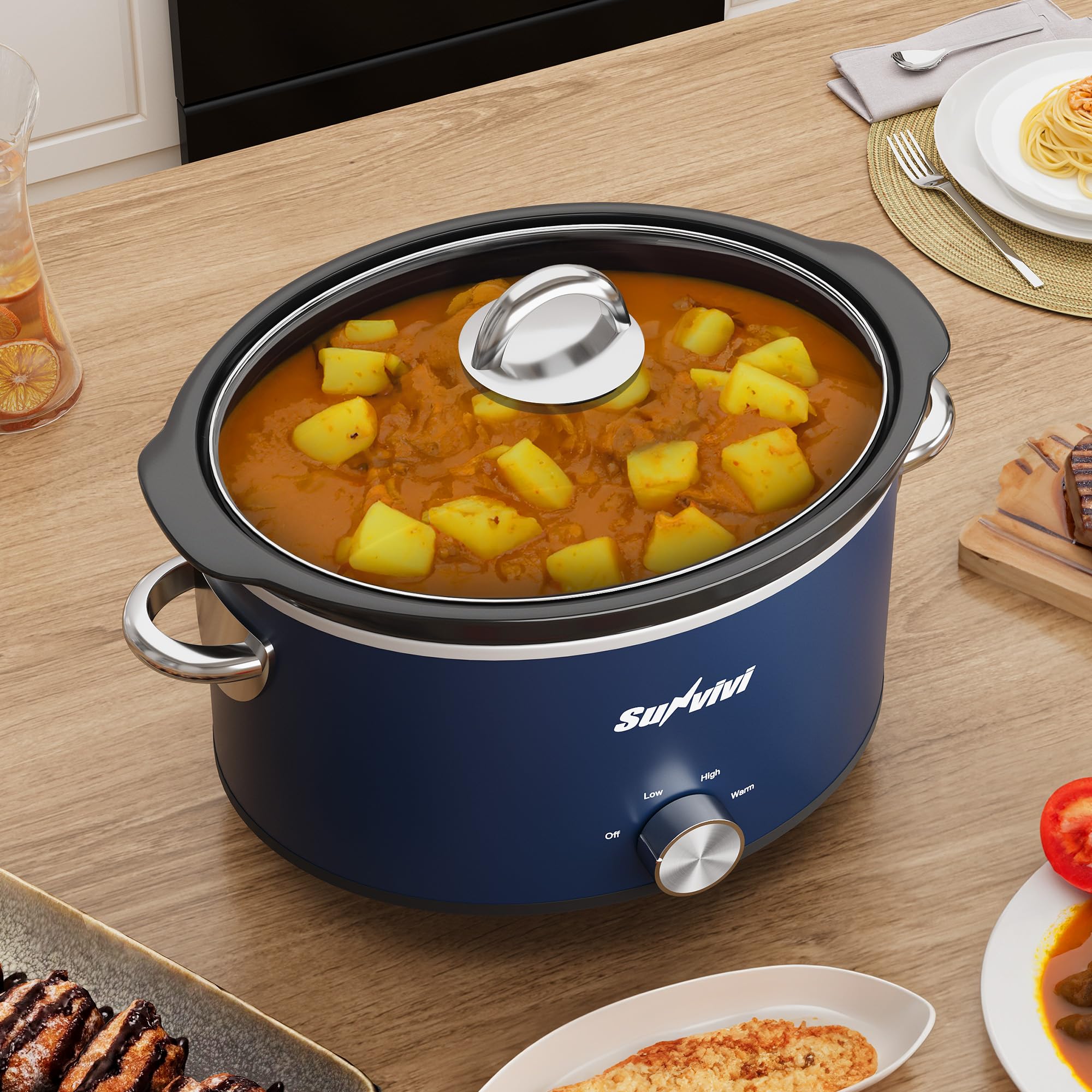 Sunvivi anti-slip feet keep the unit steady on tabletops