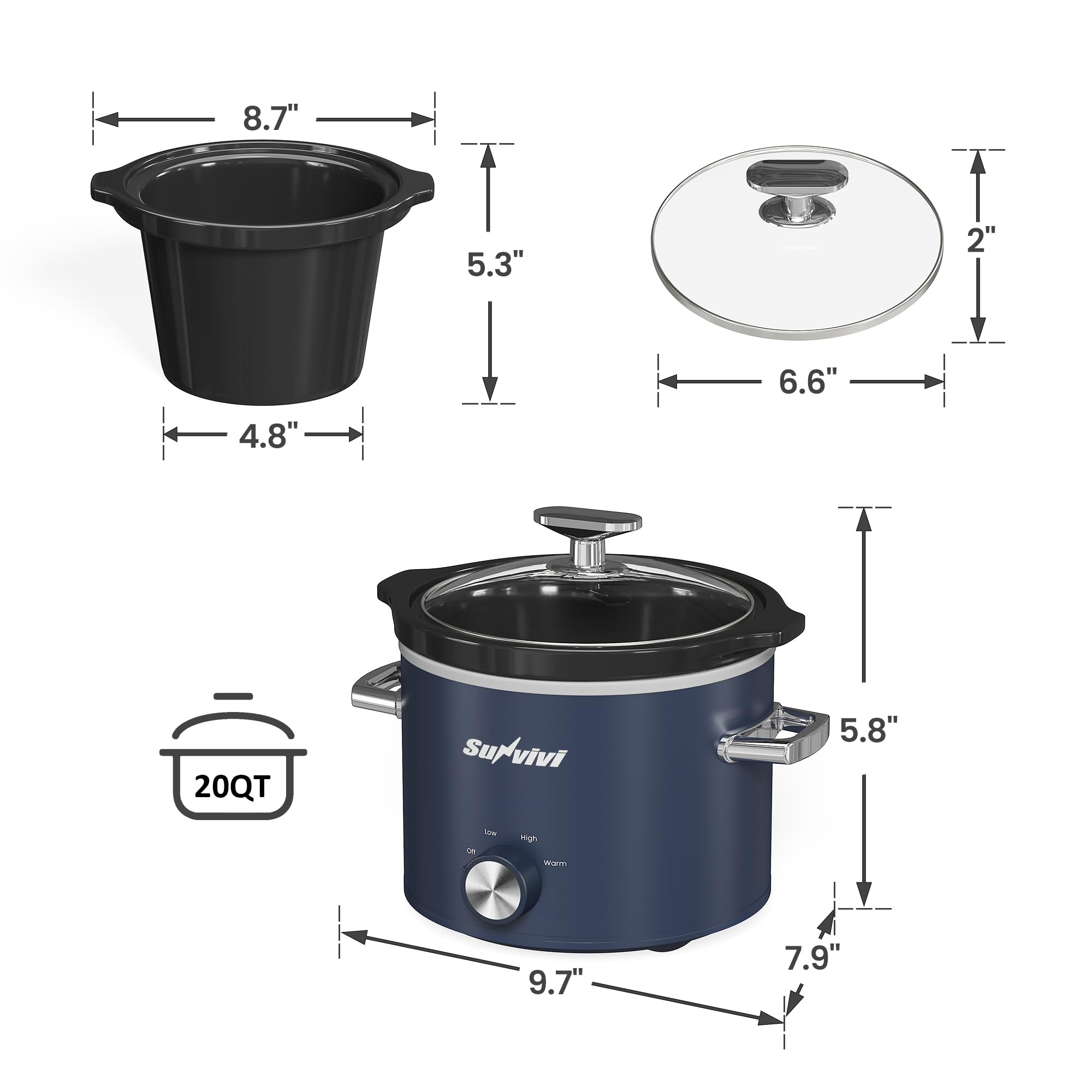 SUNVIVI compact unit on kitchen counter saves space.