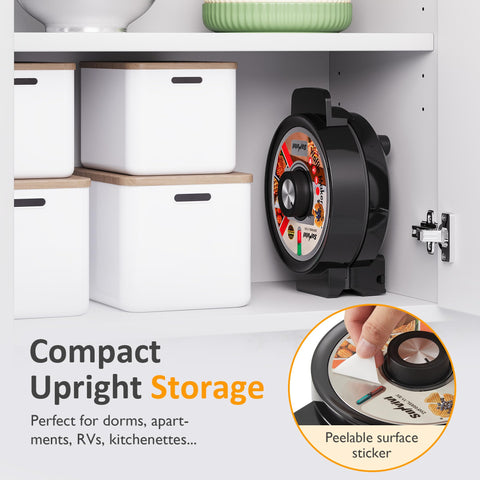 Sunvivi compact design stores upright in small kitchens and dorms.