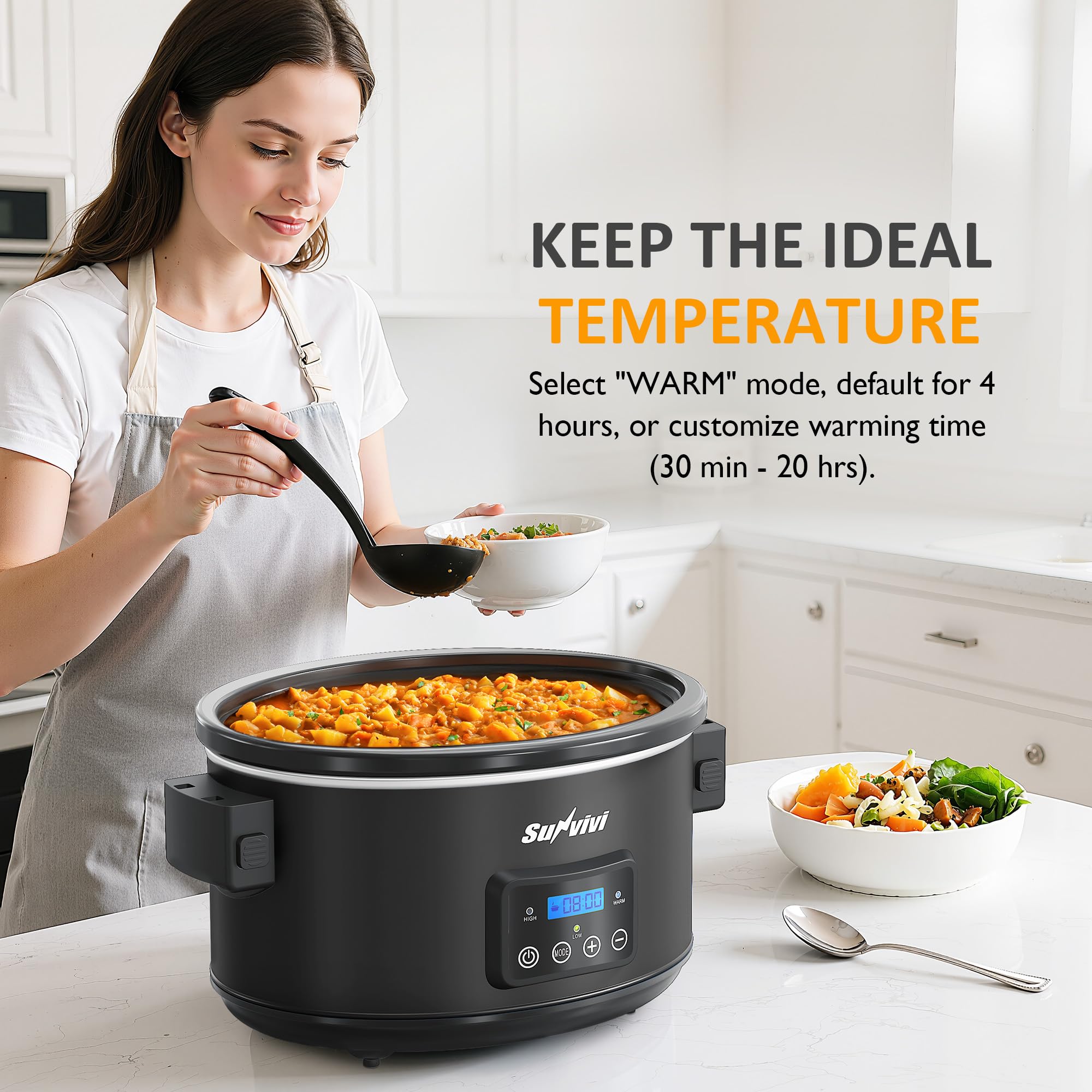 Sunvivi glass lid visibility lets you monitor cooking without lifting