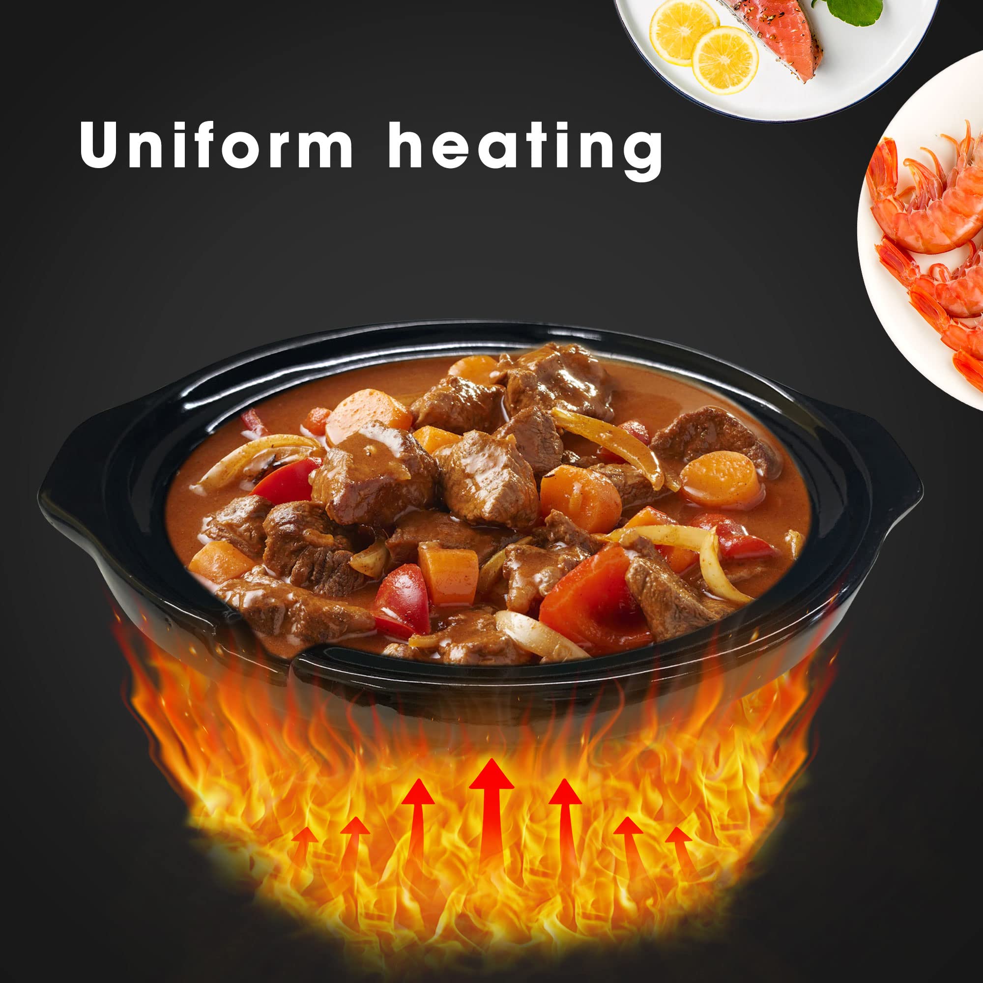 SUNVIVI glass lid view lets you monitor cooking without lifting lids.