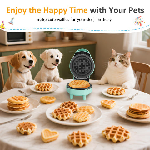 Sunvivi mini waffle maker's compact design fits small kitchens.