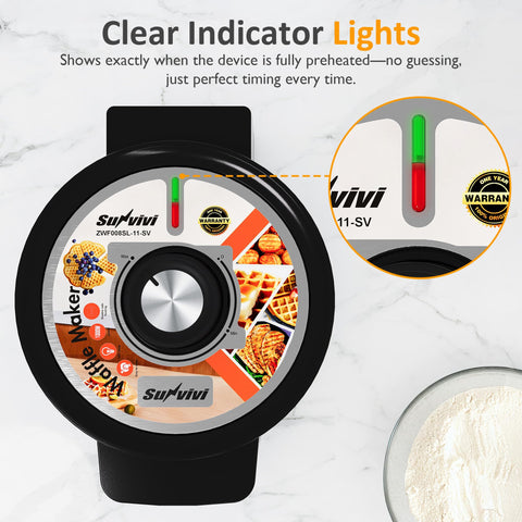 Sunvivi nonstick plates ensure easy release and quick cleanup.
